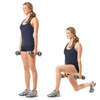 how to perform the Dumbbell Rear Lunge https://get-strong.fit/Your-Dumbbell-Rear-Lunge-How-To-Exercise-Guide/Exercises